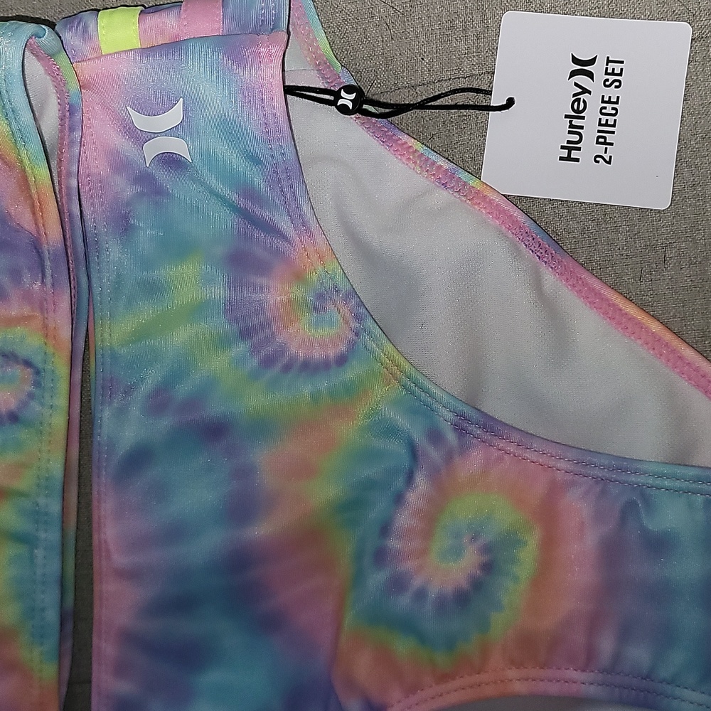 Hurley Girls 2 Peice swimsuit L - Picture 3 of 4